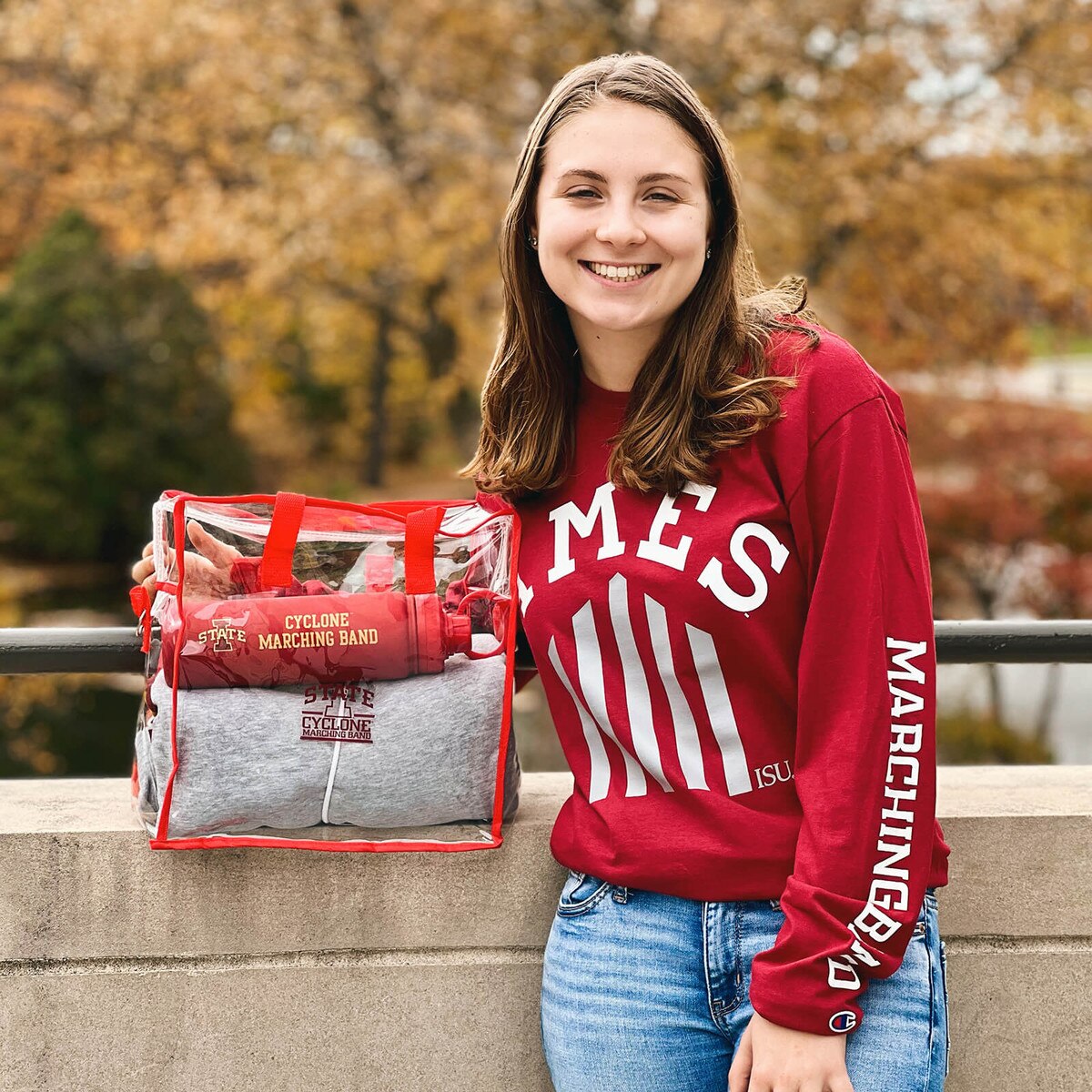 Cyclone Marching Band Clear I-State Cardinal Bag